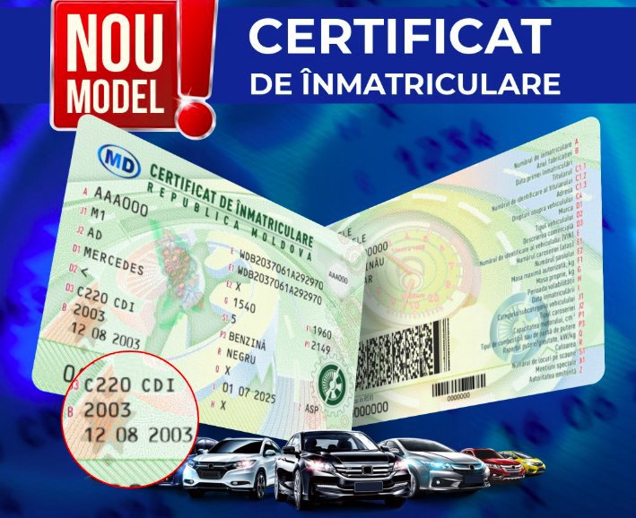 Certificatele auto vor fi emise în nou format. Actul va include și data primei înmatriculări

