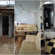 „Cadastral nelocativ, dar se poate de locuit”. Cum un garaj, dotat cu duș și pat, a ajuns să fie vândut drept locuință, la 20.000 de euro (VIDEO)