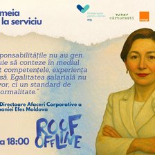 Ludmila Andronic vine la #ROOFOFFLINE: „Salariul și responsabilitățile nu au gen”

