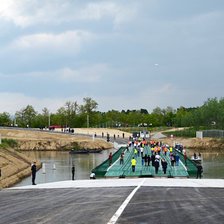Noul punct de trecere a frontierei moldo-române Leova – Bumbăta. Traversarea hotarului, asigurată de podul plutitor peste Prut (FOTO)