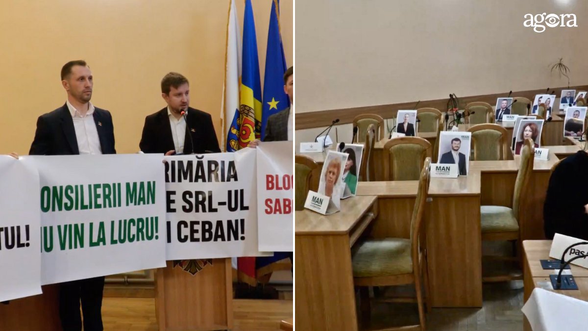 Poze în loc de consilieri, la ședința CMC. Bugetul capitalei nu a ajuns să fie supus votului (VIDEO)