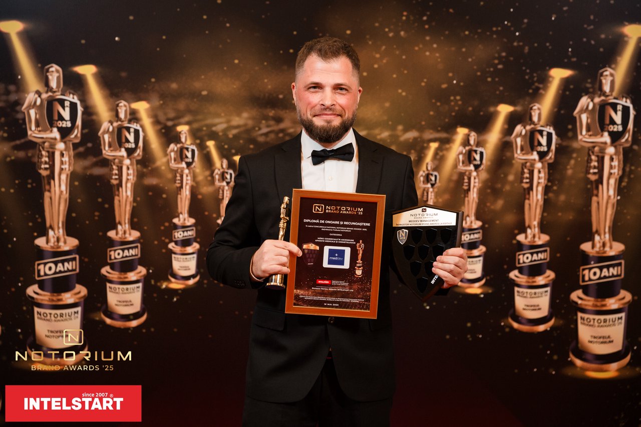 Meddev Management SRL – liderul esteticii medicale din Moldova, premiat la NOTORIUM Brand Awards 2025 (VIDEO)
