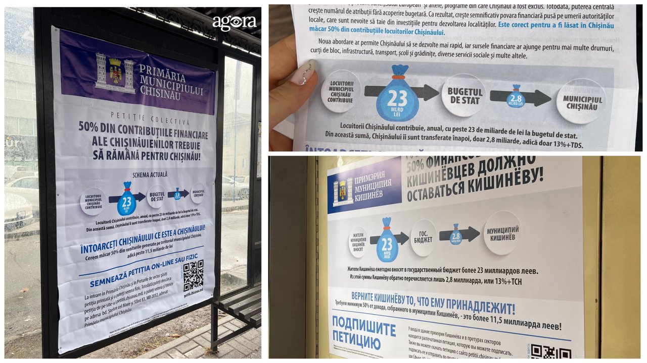 Cer mai mulți bani, dar refuză să spună cât cheltuie. Primăria a împânzit capitala cu pliante (FOTO)