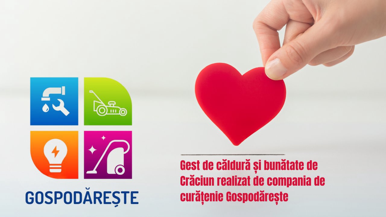 Gest de căldură și bunătate de Crăciun realizat de compania de curățenie Gospodărește
