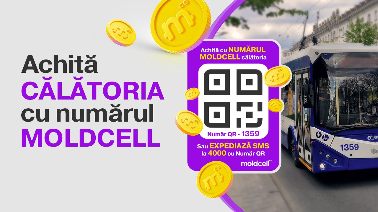 Moldcell contribuie la diversificarea și digitalizarea modalităților de plată în transportul public din Chișinău