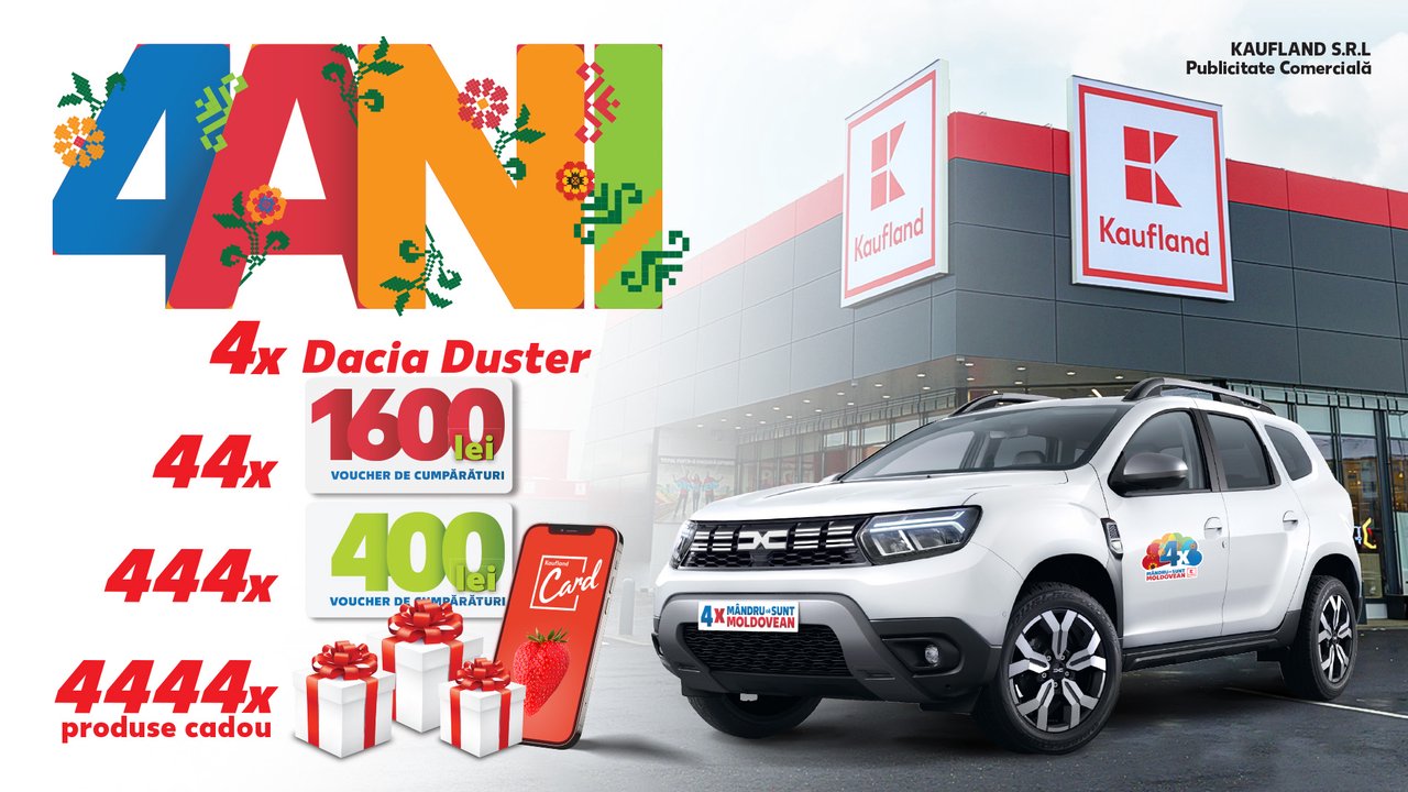 „De 4 ani ne străduim de patru ori mai mult!” Campania aniversară Kaufland Moldova (VIDEO)