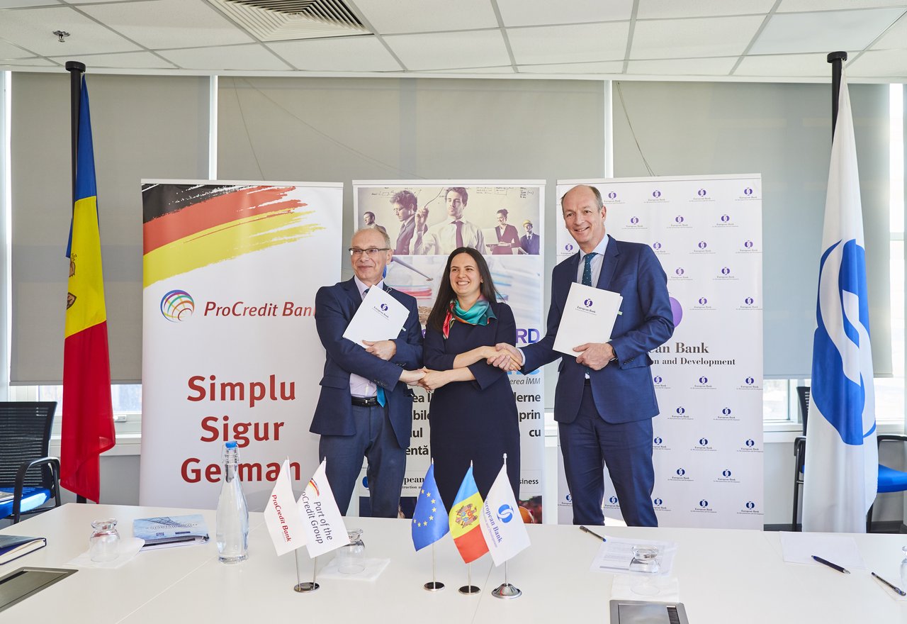 BERD și UE sprijină ProCredit Bank Moldova în eforturile de creștere a finanțării pentru afacerile din Republica Moldova