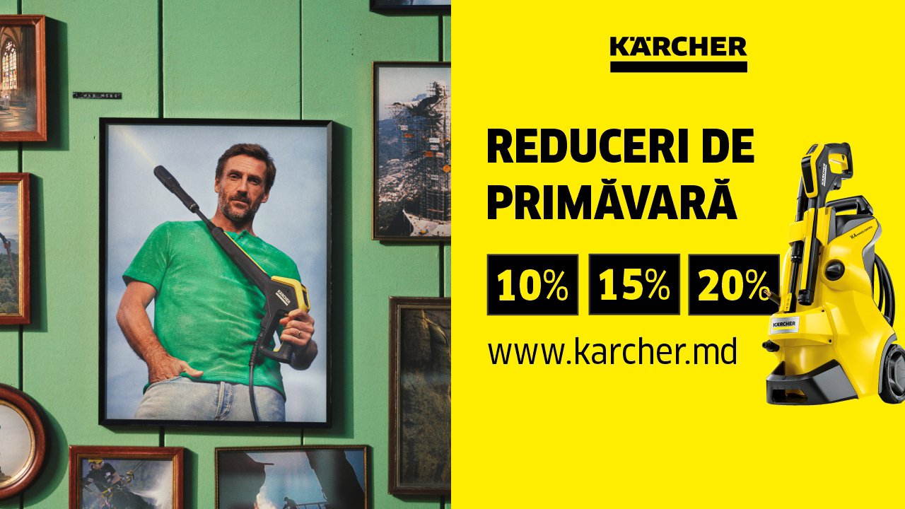 Karcher: Reduceri de primăvară 10% 15% 20% la toate aparatele de spălat cu presiune înaltă!