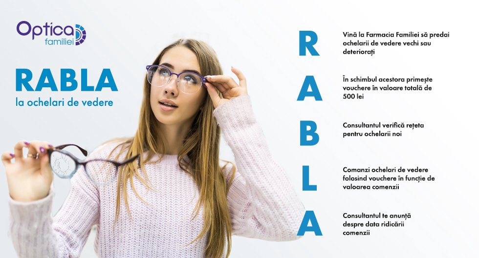 Optica Familiei lansează programul „Rabla la ochelari de vedere”: 500 lei pentru o pereche veche
