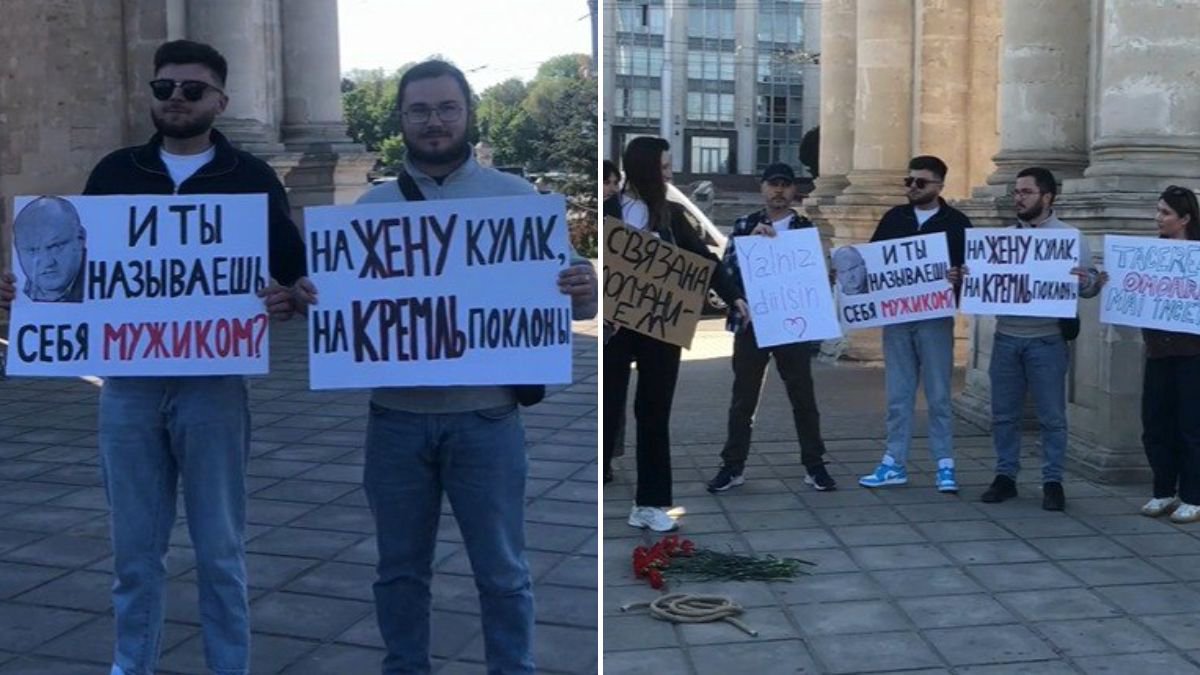 „Asupra soției cu pumnul, la Kremlin cu plecăciuni”. Manifestație împotriva violenței domestice, în centrul capitalei (FOTO/VIDEO)