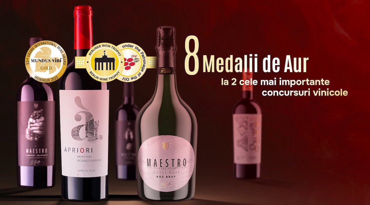 Rezultate remarcabile pentru Apriori Wine – 8 medalii de aur la 2 dintre cele mai prestigioase concursuri din lumea vinurilor