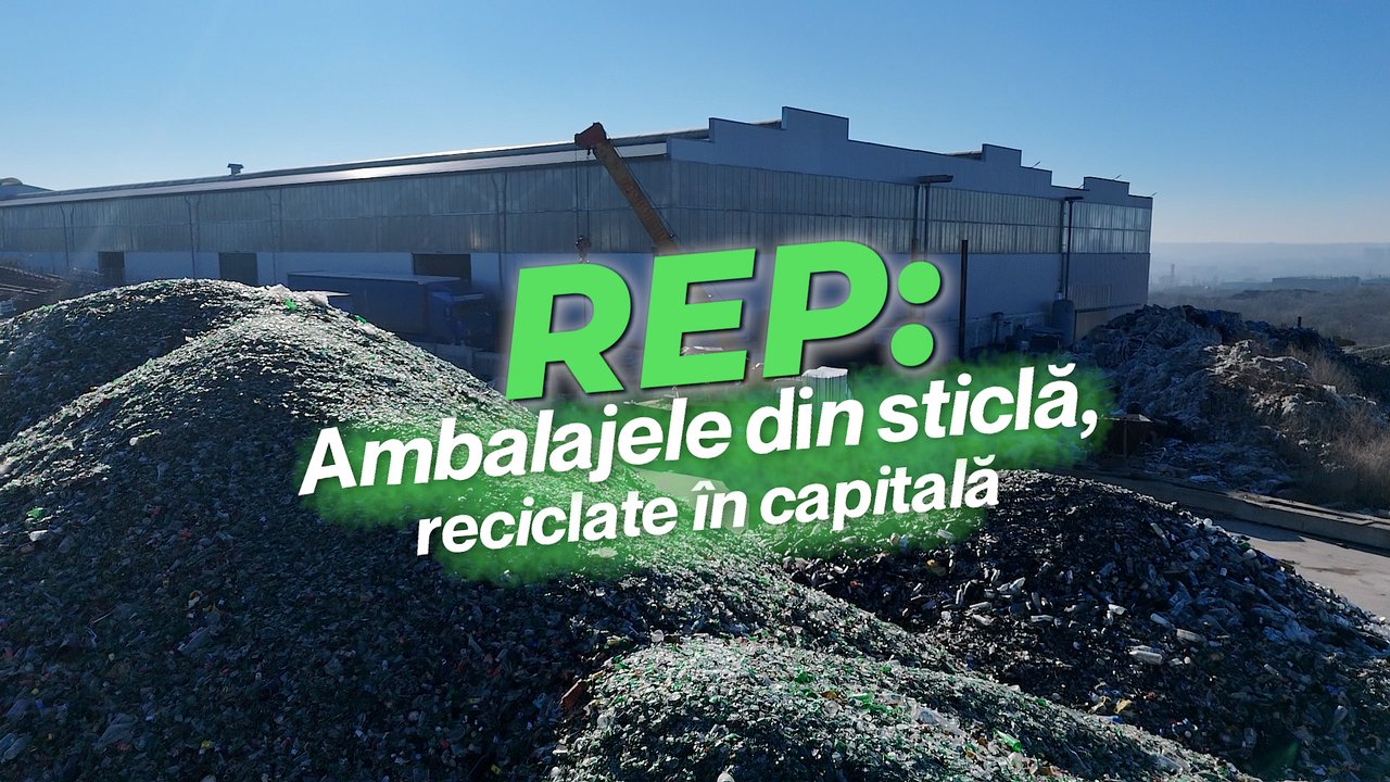 REP: Gunoiul, transformat în materie primă. Cum sunt reciclate ambalajele din sticlă (VIDEO)