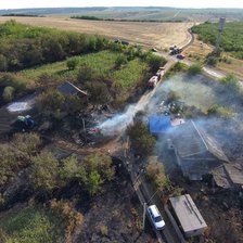 Incendiu de vegetație uscată în raionul Căușeni: Focul a distrus circa 25 de hectare de teren 