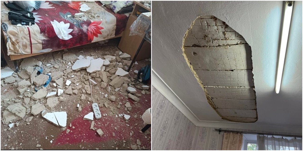Studentă, revoltată, după ce într-un cămin al AMTAP ar fi căzut tencuială din tavan. Rectora AMTAP: Nu este adevărat