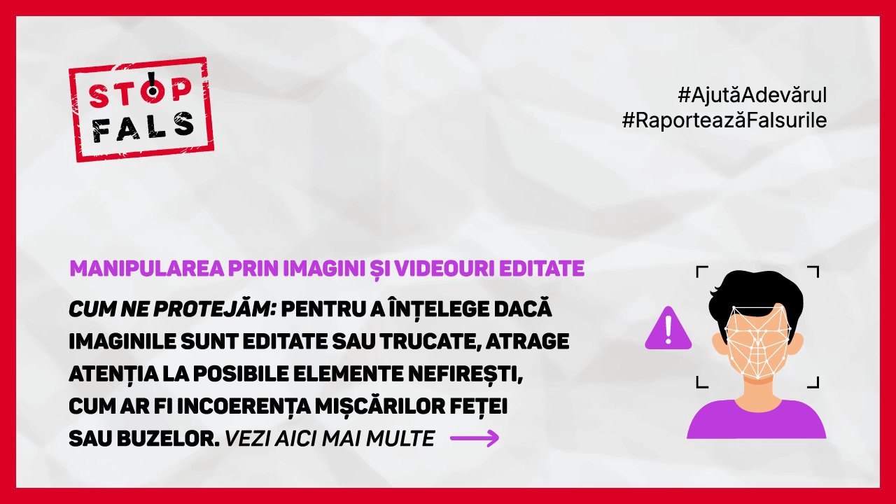 Cum depistăm manipularea prin imagini și video-uri editate? (INFOGRAFIC)

