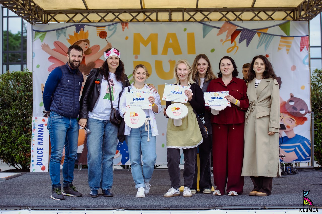 Festivalul Mai Dulce a ales cei mai buni patiseri: Dulce Hanna, FitSweet și Hermes de la Sîngerei. Vezi deserturile câștigătoare