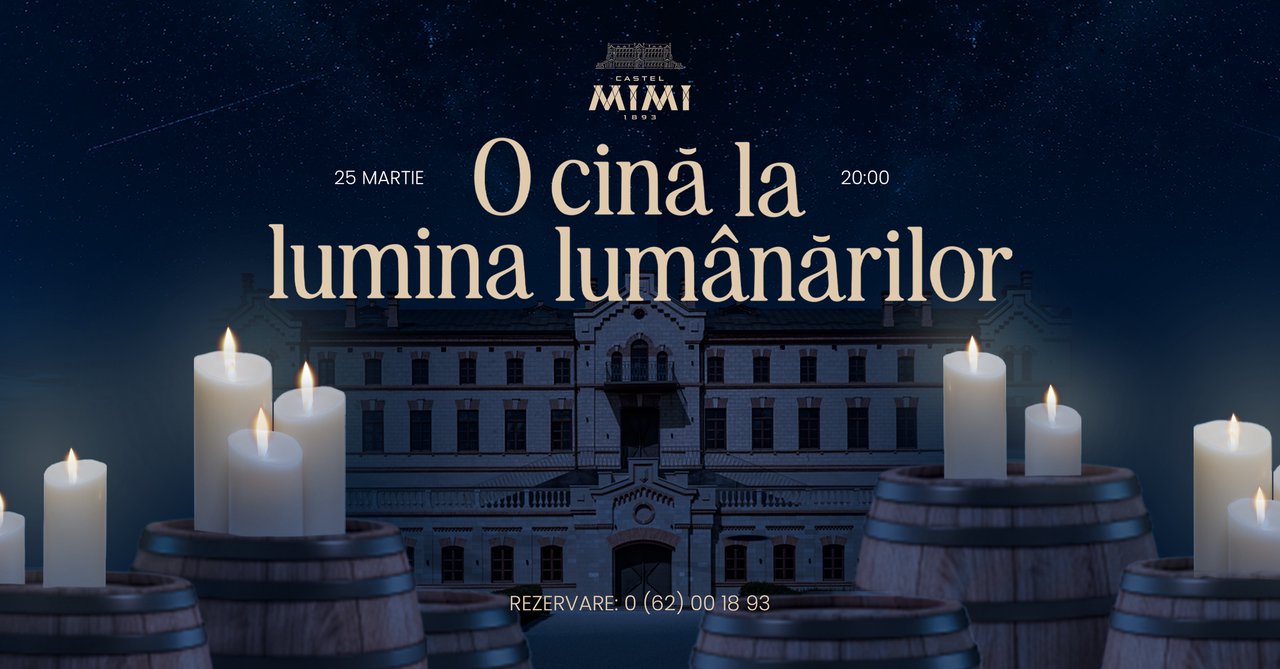 O cină la lumina lumânărilor: Castel MIMI te invită la un eveniment exclusiv organizat cu ocazia Orei Pământului
