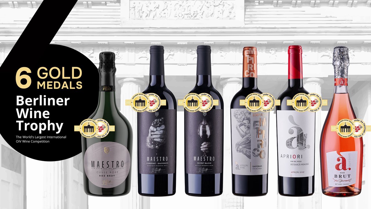 Rezultate remarcabile pentru Apriori Wine – 8 medalii de aur la 2 dintre cele mai prestigioase concursuri din lumea vinurilor