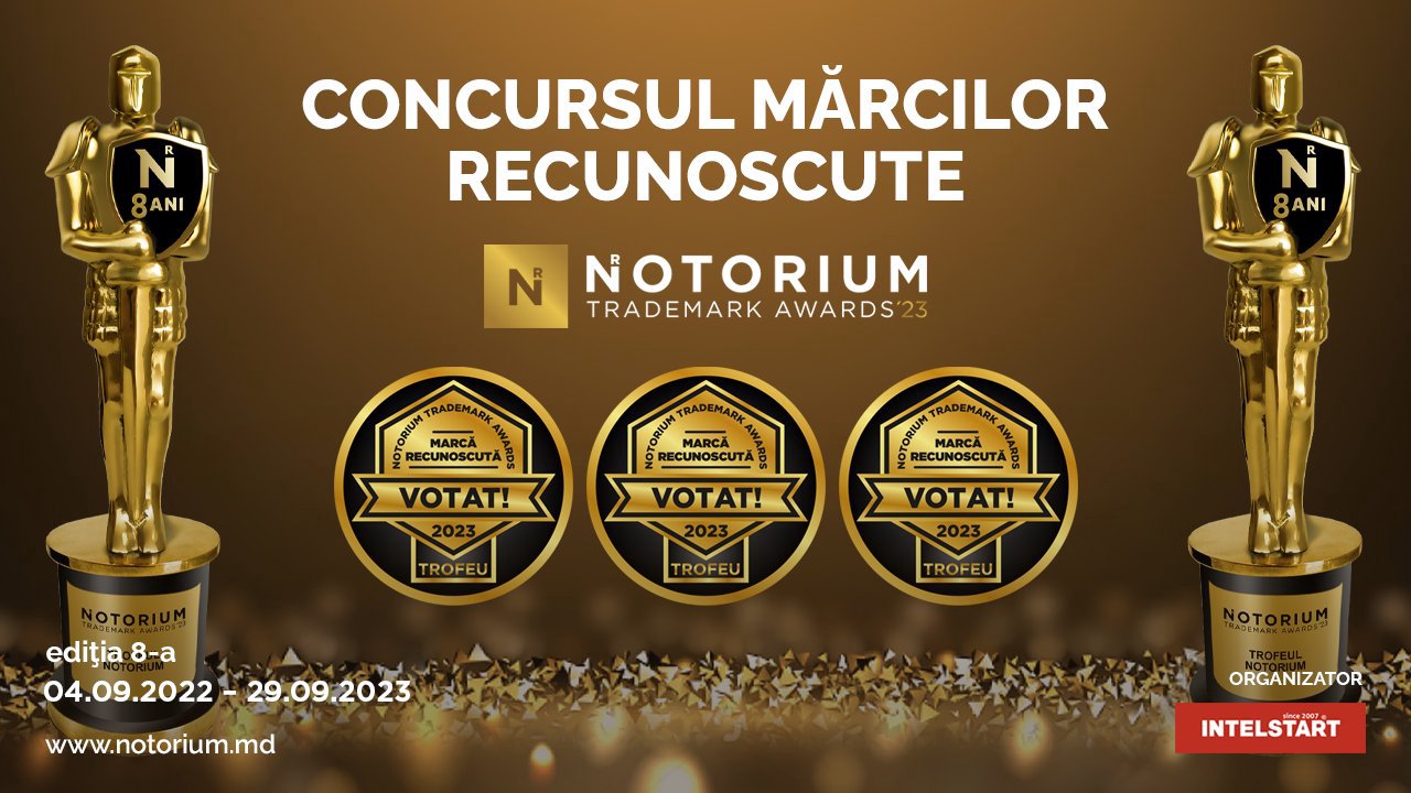 Nu rata posibilitatea de participare în Concursul Notorium Trademark Awards, ediția a 8-a